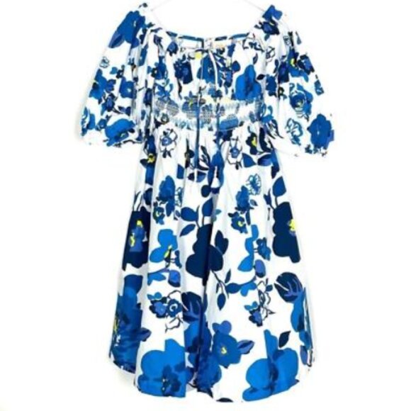 Brand New Plenty by Tracy Reese Off-The-Shoulder Puff-Sleeve Smocked Dress - Picture 10 of 13